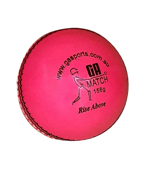 GA Match Pink 2 Pcs Leather Cricket Ball 156grams