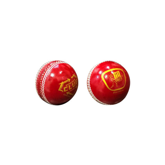 Club Red Leather Cricket Ball GA