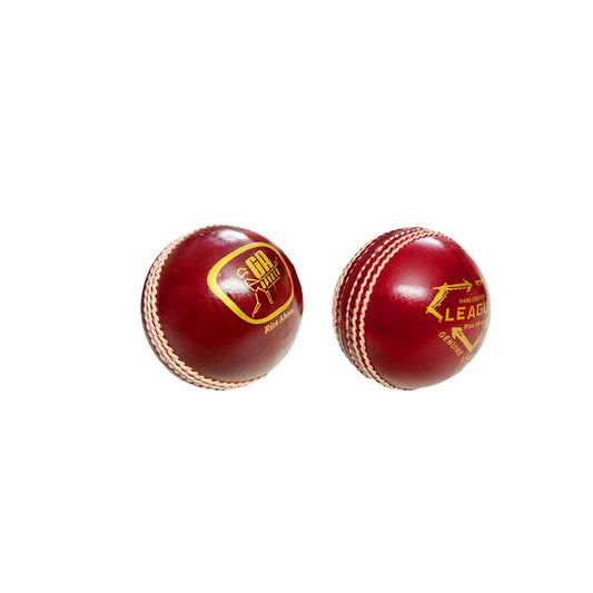 League Red Leather Cricket Ball GA