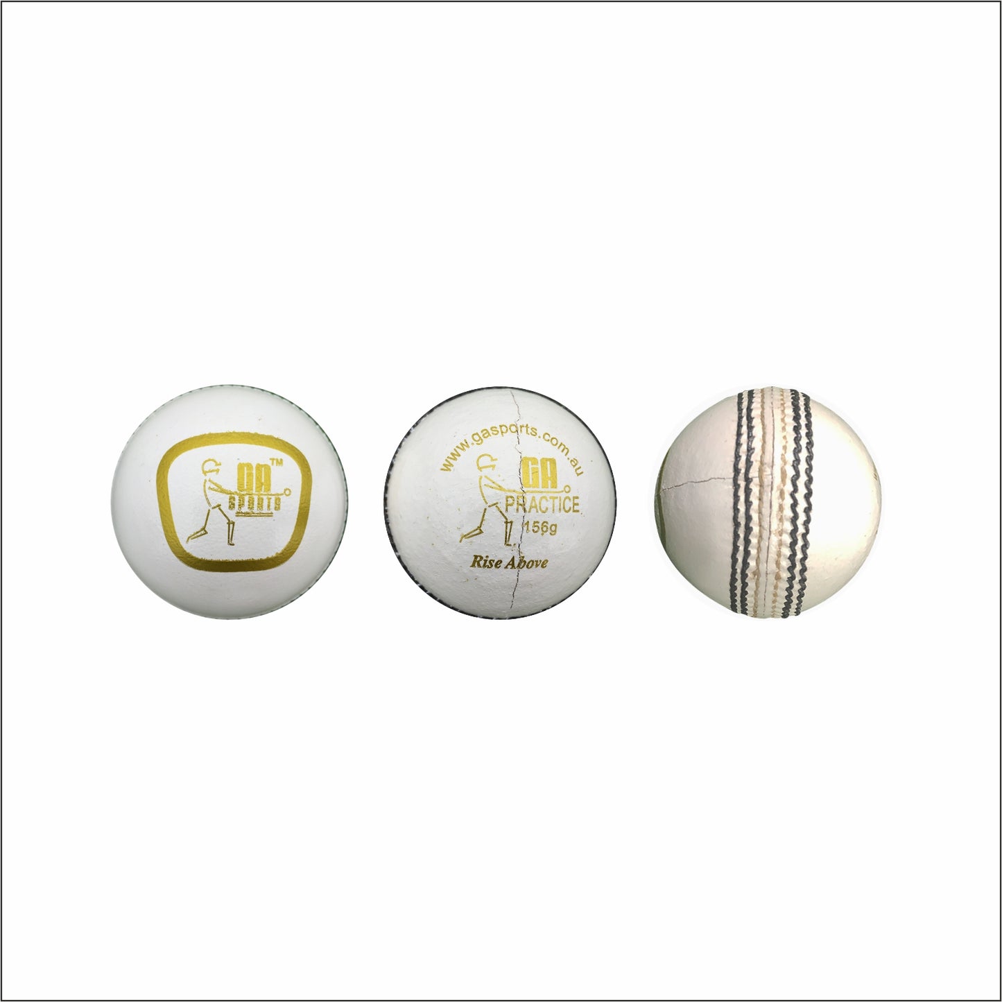 Practice White Leather Cricket Ball GA