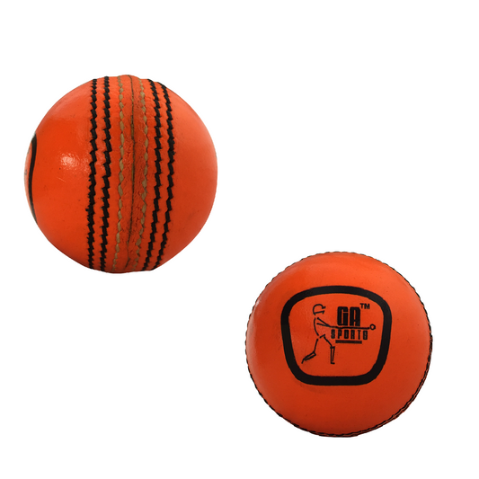 Match Orange Leather Cricket Ball GA