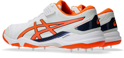 Asics Gel Speed Menace FF Cricket Shoe White/Shocking Orange