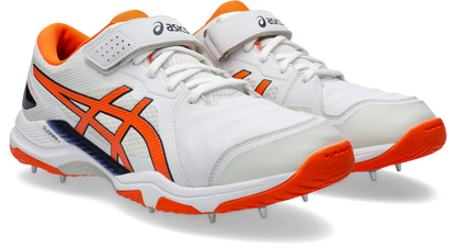 Asics Gel Speed Menace FF Cricket Shoe White/Shocking Orange