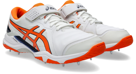 Asics Gel Speed Menace FF Cricket Shoe White/Shocking Orange