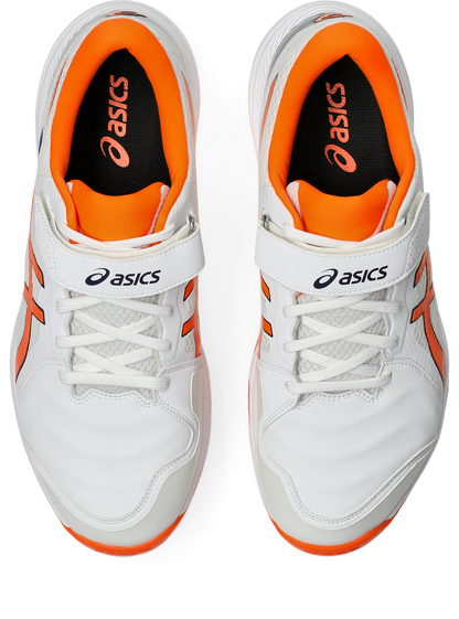 Asics Gel Speed Menace FF Cricket Shoe White/Shocking Orange