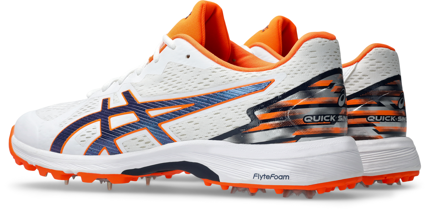 Asics Quick Single FF Cricket Shoe White/Midnight