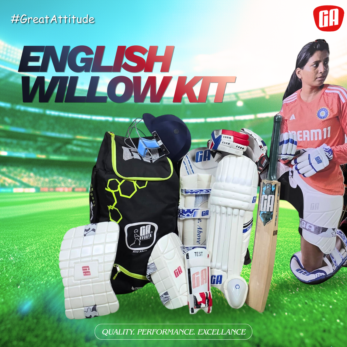 English Willow Cricket Kit GA Sports