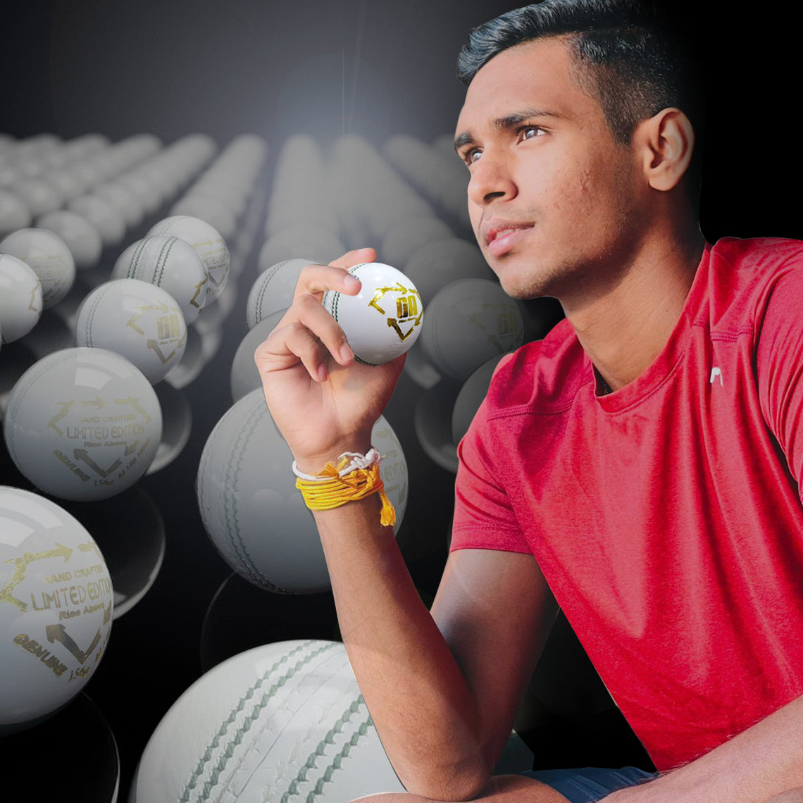 Matheesha Limited Edition White Leather Cricket Ball GA