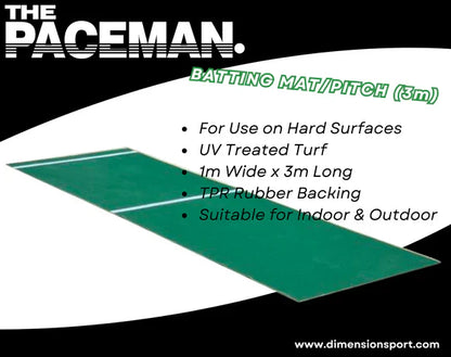 Paceman Batting Cricket Mat / Pitch – 3m Training Surface