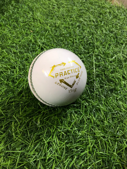 GA Practice White Leather Cricket Ball