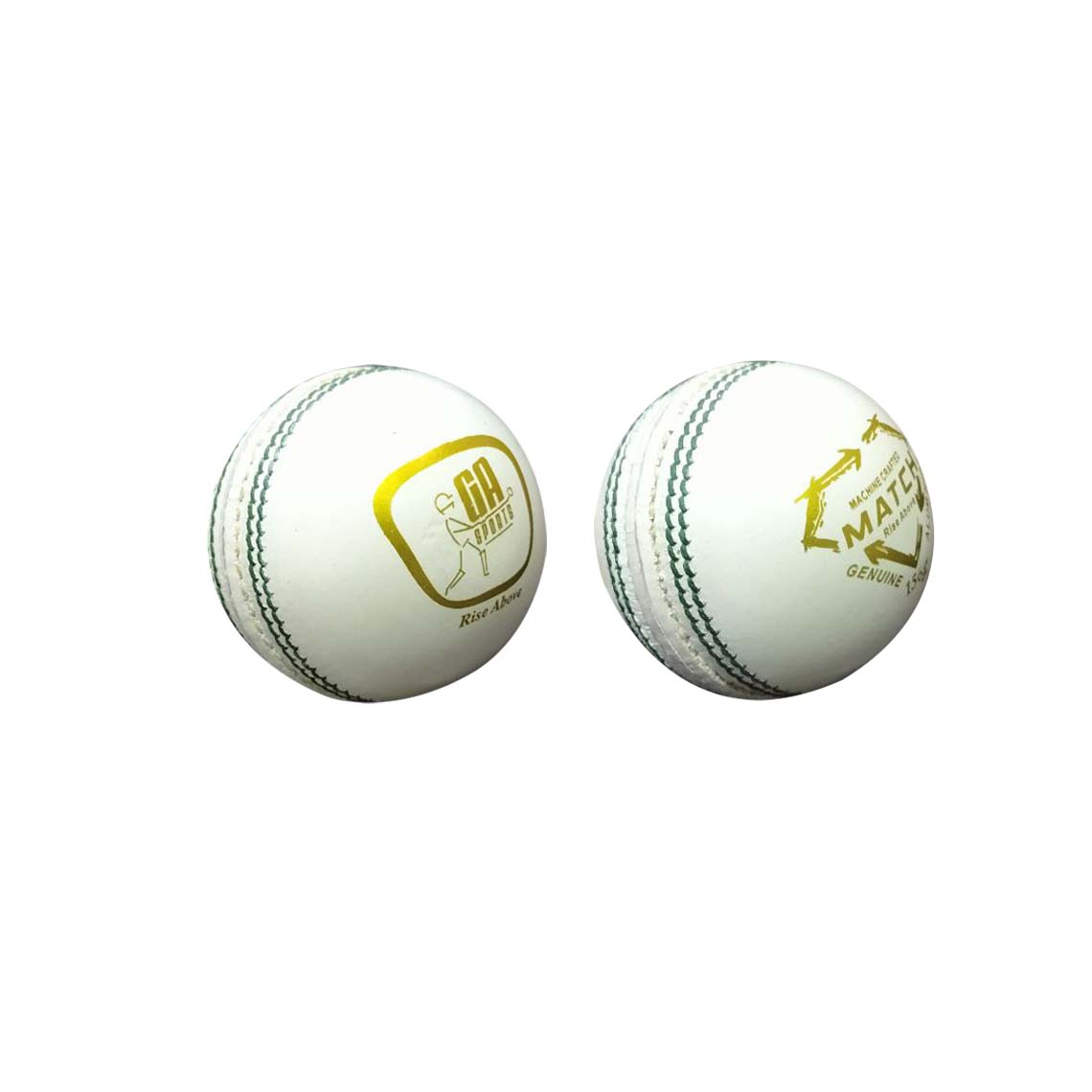 GA Match White 2Pcs Leather Cricket Ball