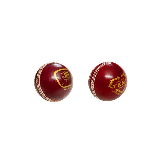 GA Test Red 4 pcs Premium Leather Cricket Ball